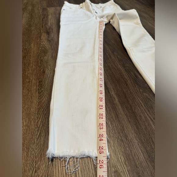 Madewell 9” Mid-Rise Button Skinny Jean Size 27 Pure White - Picture 12 of 13